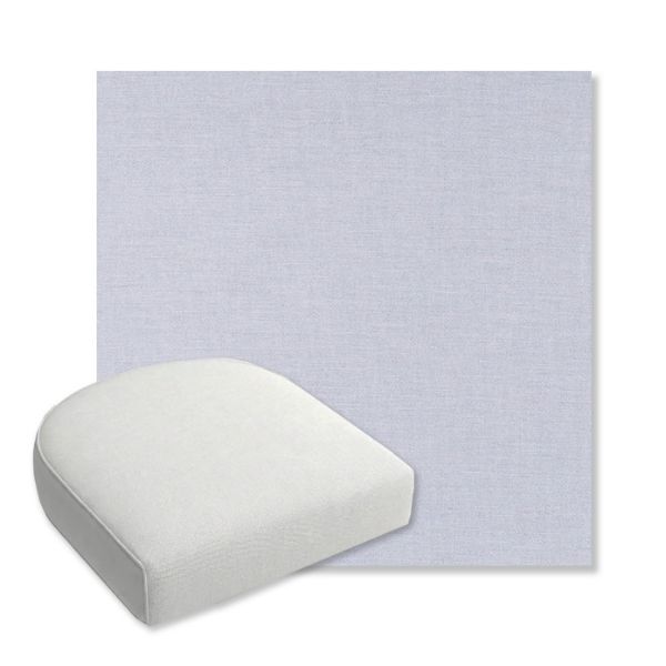 Picture of Exhale Sky | Bullnose Contoured Wicker Chair Cushion - Sunbrella© Fabric
