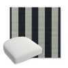 Picture of Expressive Mist | Bullnose Contoured Wicker Chair Cushion - Sunbrella© Fabric