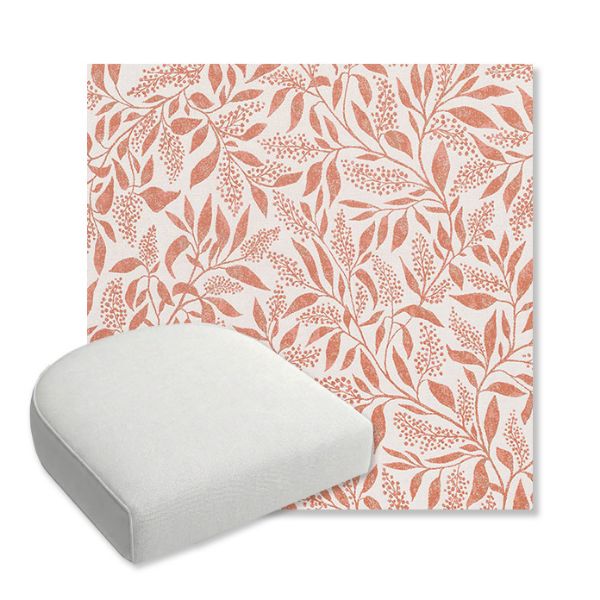 Picture of Exquisite Guava | Bullnose Contoured Wicker Chair Cushion - Sunbrella© Fabric