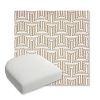 Picture of Figure Mineral | Bullnose Contoured Wicker Chair Cushion - Sunbrella© Fabric