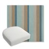 Picture of Gateway Mist | Bullnose Contoured Wicker Chair Cushion - Sunbrella© Fabric