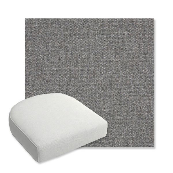 Picture of Heritage Slate | Bullnose Contoured Wicker Chair Cushion - Sunbrella© Fabric