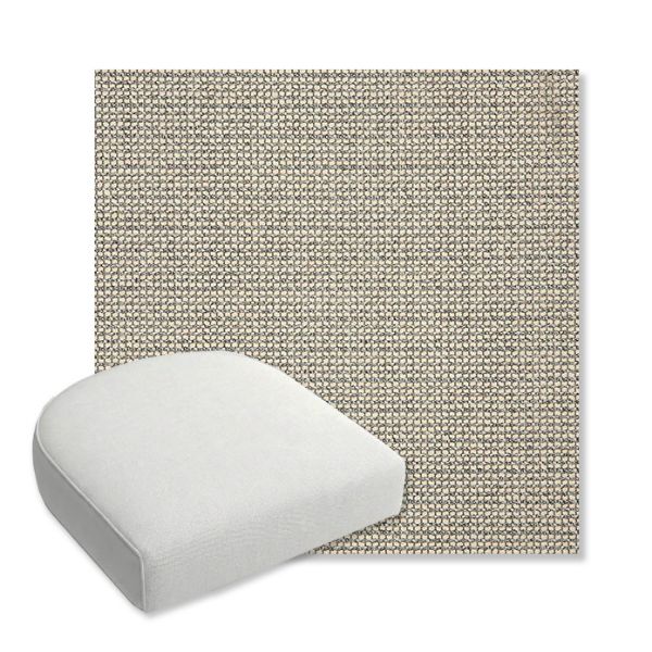 Picture of Hybrid Smoke | Bullnose Contoured Wicker Chair Cushion - Sunbrella© Fabric
