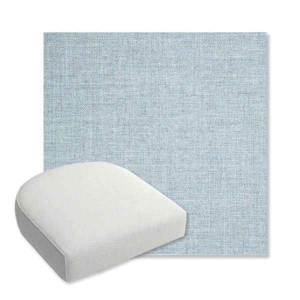 Picture of Idol Frost | Bullnose Contoured Wicker Chair Cushion - Sunbrella© Fabric