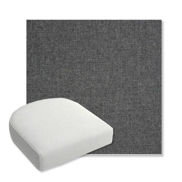 Picture of Idol Slate | Bullnose Contoured Wicker Chair Cushion - Sunbrella© Fabric