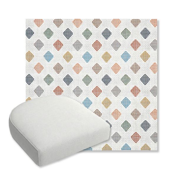 Picture of Infused Gem | Bullnose Contoured Wicker Chair Cushion - Sunbrella© Fabric