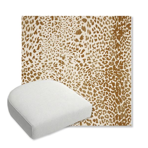 Picture of Instinct Toffee | Bullnose Contoured Wicker Chair Cushion - Sunbrella© Fabric