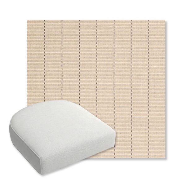 Picture of Kaia Wheat | Bullnose Contoured Wicker Chair Cushion - Sunbrella© Fabric