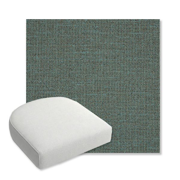 Picture of Kudos Cove | Bullnose Contoured Wicker Chair Cushion - Sunbrella© Fabric