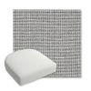 Picture of Kudos Newsprint | Bullnose Contoured Wicker Chair Cushion - Sunbrella© Fabric
