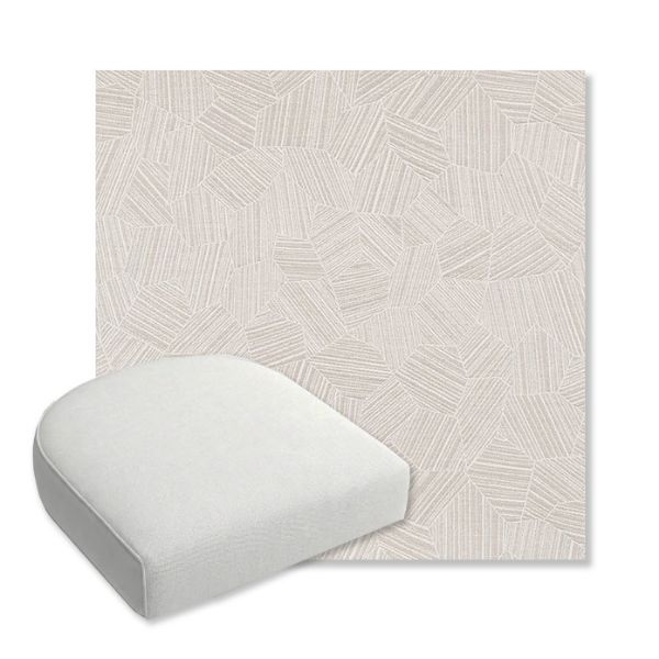 Picture of Leaf Structure Cloud | Bullnose Contoured Wicker Chair Cushion - Sunbrella© Fabric