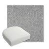 Picture of Leaf Structure Slate | Bullnose Contoured Wicker Chair Cushion - Sunbrella© Fabric
