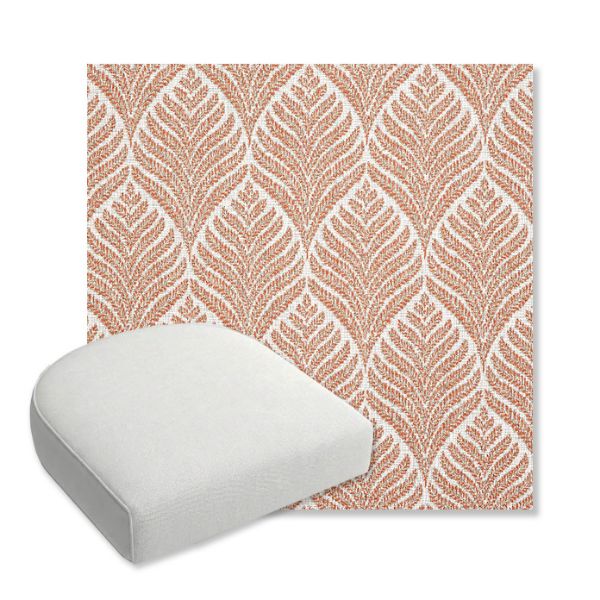 Picture of Linnaeus Clay | Bullnose Contoured Wicker Chair Cushion - Sunbrella© Fabric