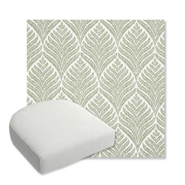 Picture of Linnaeus Spring | Bullnose Contoured Wicker Chair Cushion - Sunbrella© Fabric