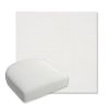Picture of Linville Snow | Bullnose Contoured Wicker Chair Cushion - Sunbrella© Fabric
