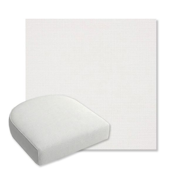 Picture of Linville Snow | Bullnose Contoured Wicker Chair Cushion - Sunbrella© Fabric