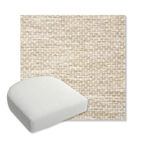 Picture of Litchfield Sand | Bullnose Contoured Wicker Chair Cushion - Sunbrella© Fabric