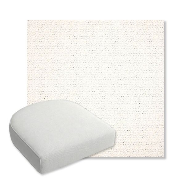 Picture of Litchfield Snow | Bullnose Contoured Wicker Chair Cushion - Sunbrella© Fabric