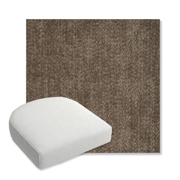 Picture of Margo Mink | Bullnose Contoured Wicker Chair Cushion - Sunbrella© Fabric
