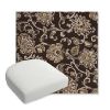 Picture of Martha Floral Garden Path | Bullnose Contoured Wicker Chair Cushion - Sunbrella© Fabric