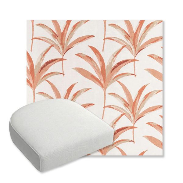 Picture of Martinique Mango | Bullnose Contoured Wicker Chair Cushion - Sunbrella© Fabric
