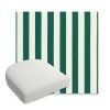 Picture of Mason Forest Green | Bullnose Contoured Wicker Chair Cushion - Sunbrella© Fabric