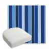 Picture of Milano Cobalt | Bullnose Contoured Wicker Chair Cushion - Sunbrella© Fabric