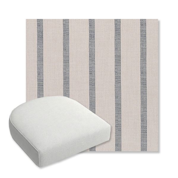 Picture of Mixi Sky | Bullnose Contoured Wicker Chair Cushion - Sunbrella© Fabric