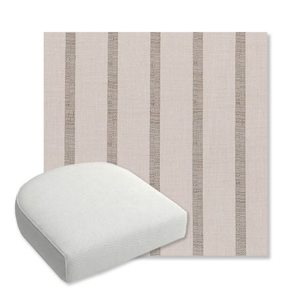 Picture of Mixi Wren | Bullnose Contoured Wicker Chair Cushion - Sunbrella© Fabric