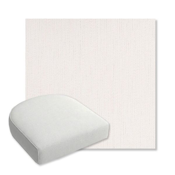 Picture of Nova Parchment | Bullnose Contoured Wicker Chair Cushion - Sunbrella© Fabric