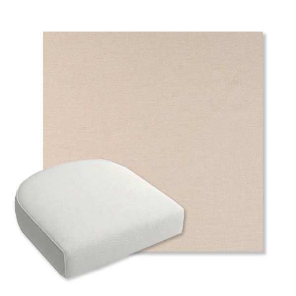 Picture of Nuance Eggshell | Bullnose Contoured Wicker Chair Cushion - Sunbrella© Fabric