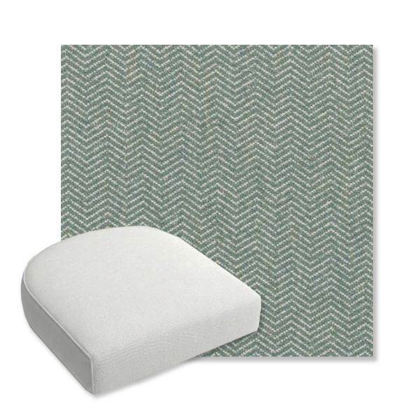 Picture of Odette Spa | Bullnose Contoured Wicker Chair Cushion - Sunbrella© Fabric