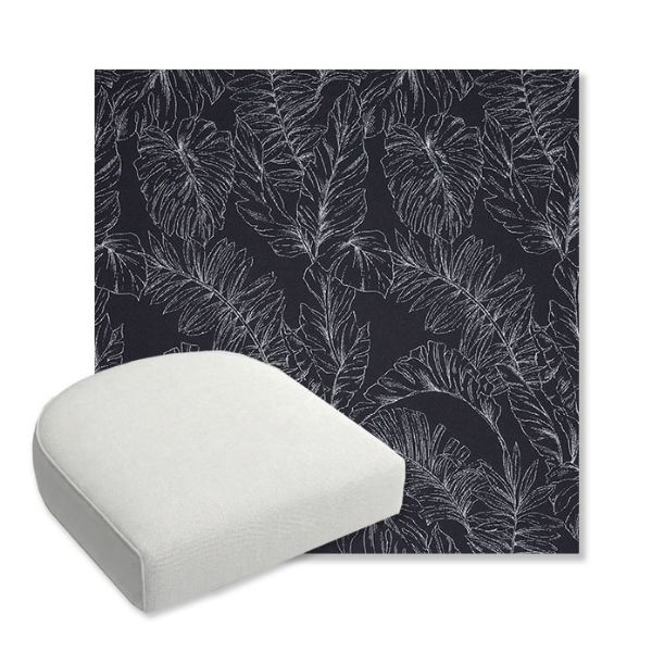 Picture of Palma Bahama | Bullnose Contoured Wicker Chair Cushion - Sunbrella© Fabric