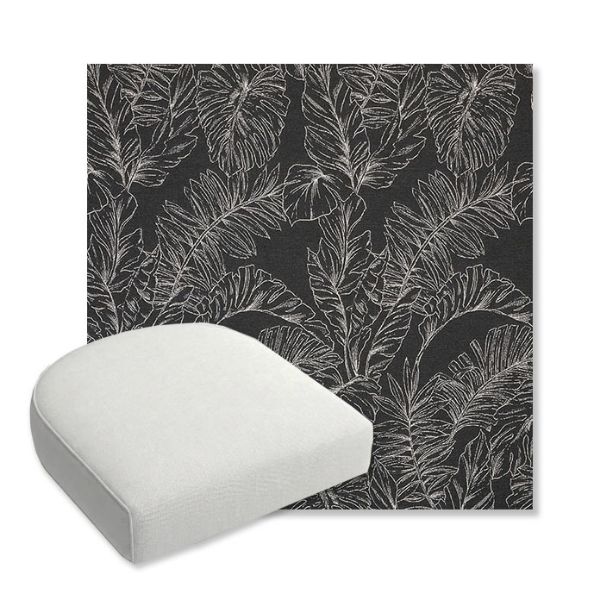 Picture of Palma Shadow | Bullnose Contoured Wicker Chair Cushion - Sunbrella© Fabric