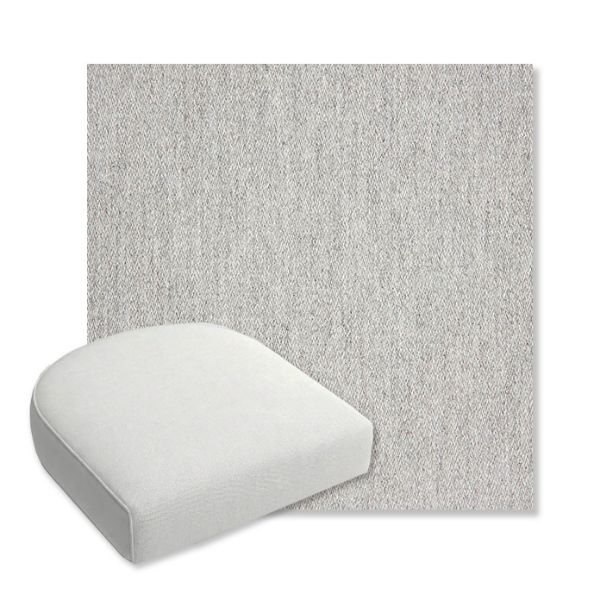 Picture of Pashmina Fog | Bullnose Contoured Wicker Chair Cushion - Sunbrella© Fabric