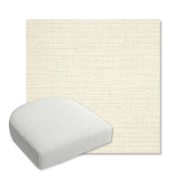 Picture of Piazza Parchment | Bullnose Contoured Wicker Chair Cushion - Sunbrella© Fabric