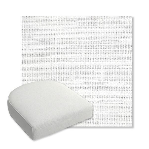 Picture of Piazza White | Bullnose Contoured Wicker Chair Cushion - Sunbrella© Fabric