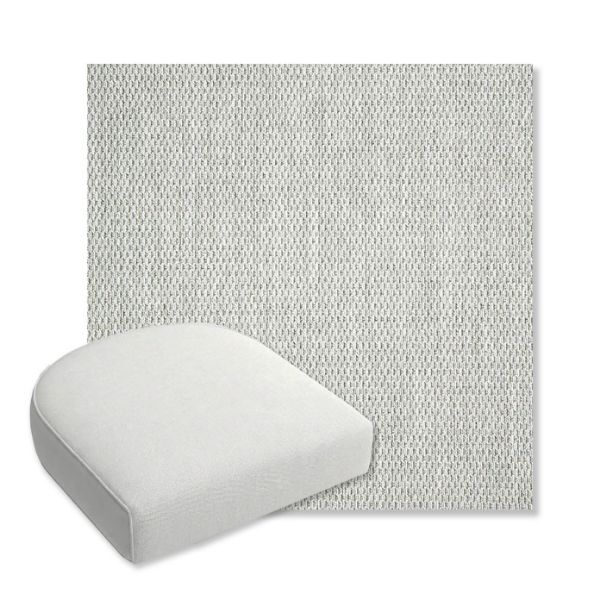Picture of Pique Cloud | Bullnose Contoured Wicker Chair Cushion - Sunbrella© Fabric