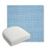 Picture of Pique Sky | Bullnose Contoured Wicker Chair Cushion - Sunbrella© Fabric