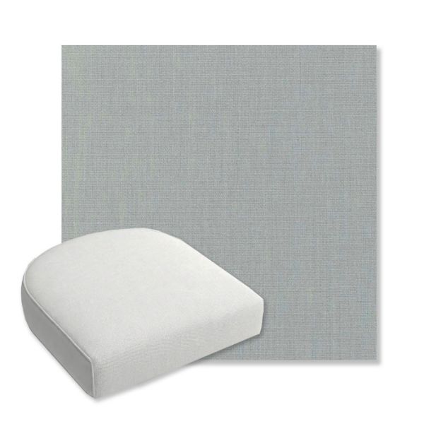 Picture of Play Sky | Bullnose Contoured Wicker Chair Cushion - Sunbrella© Fabric