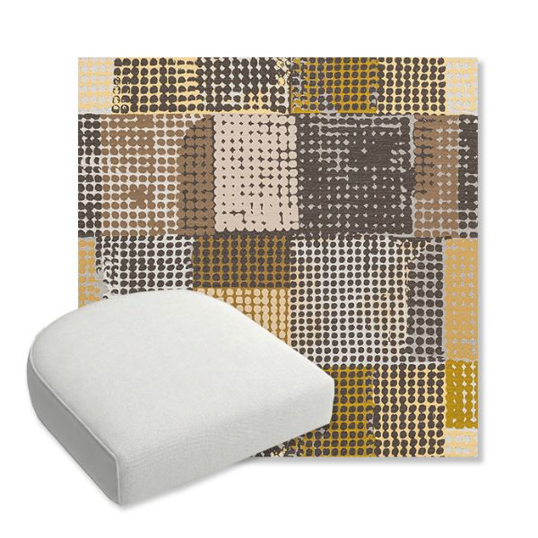 Picture of Pop Corn | Bullnose Contoured Wicker Chair Cushion - Sunbrella© Fabric