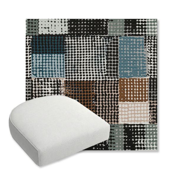Picture of Pop Fizz | Bullnose Contoured Wicker Chair Cushion - Sunbrella© Fabric