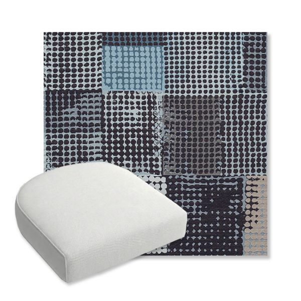 Picture of Pop Patch | Bullnose Contoured Wicker Chair Cushion - Sunbrella© Fabric