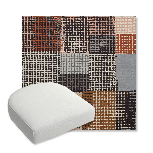 Picture of Pop Punchcard | Bullnose Contoured Wicker Chair Cushion - Sunbrella© Fabric