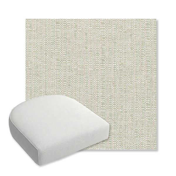 Picture of Poros Sage | Bullnose Contoured Wicker Chair Cushion - Sunbrella© Fabric