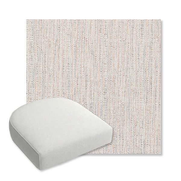 Picture of Poros Sky | Bullnose Contoured Wicker Chair Cushion - Sunbrella© Fabric