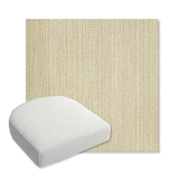 Picture of Posh Dove | Bullnose Contoured Wicker Chair Cushion - Sunbrella© Fabric