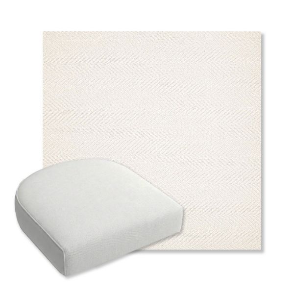 Picture of Posh Snow | Bullnose Contoured Wicker Chair Cushion - Sunbrella© Fabric