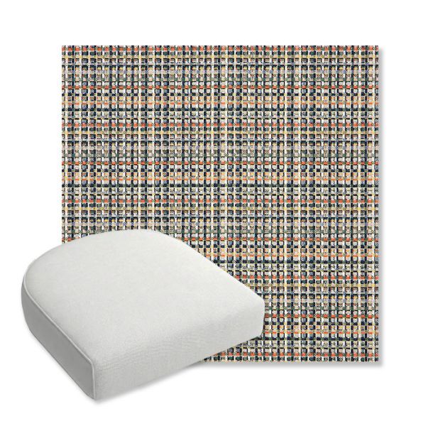 Picture of Principle Tropics | Bullnose Contoured Wicker Chair Cushion - Sunbrella© Fabric