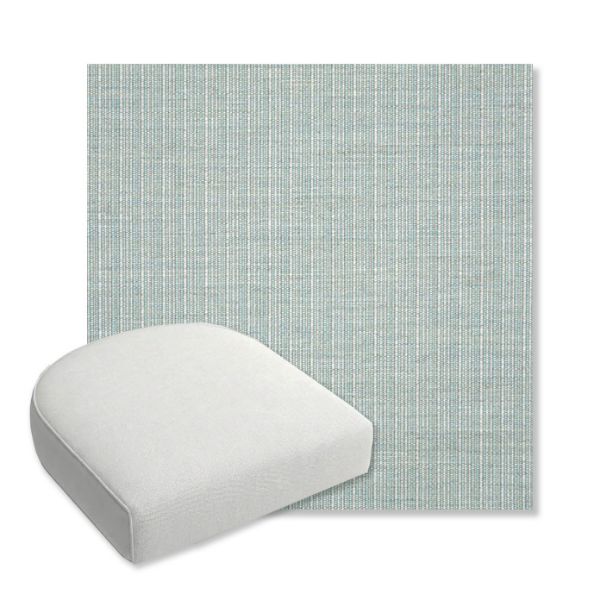 Picture of Proven Seaglass | Bullnose Contoured Wicker Chair Cushion - Sunbrella© Fabric